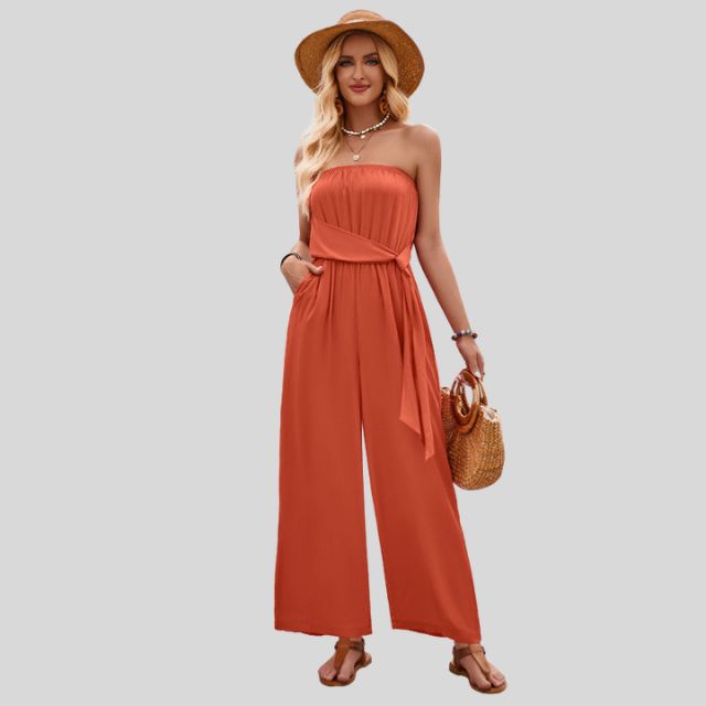 MiSun - Off-shoulder jumpsuit met tailleband