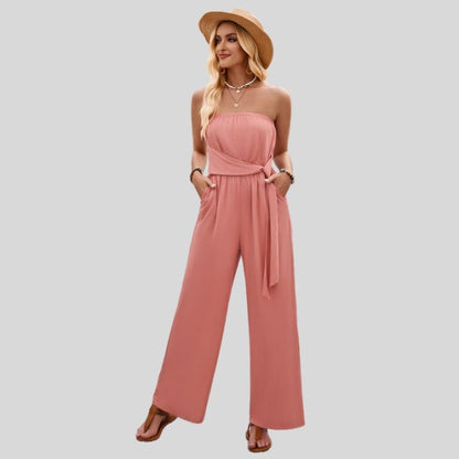 MiSun - Off-shoulder jumpsuit met tailleband