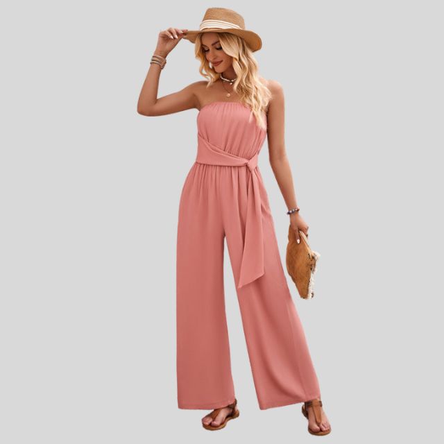 MiSun - Off-shoulder jumpsuit met tailleband