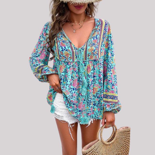 ByJules - Bohemian blouse met paisleypatroon