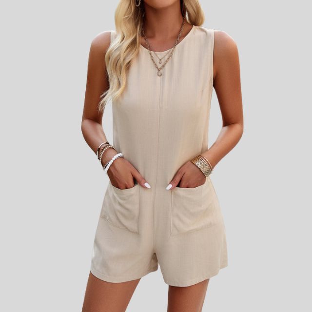 LuMore - Mouwloze jumpsuit met zakken