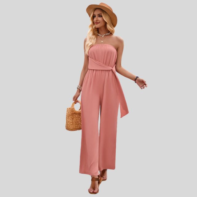 MiSun - Off-shoulder jumpsuit met tailleband