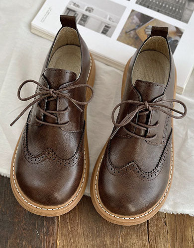 ByJules - Brede box brogue stijl schoenen