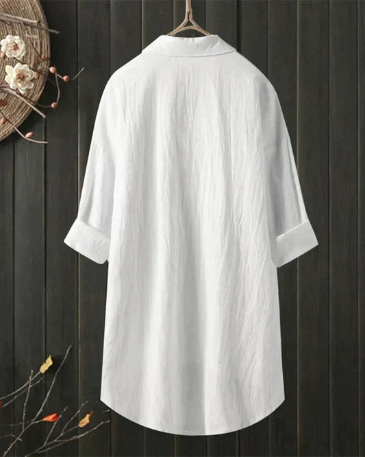 Witte linnen blouse