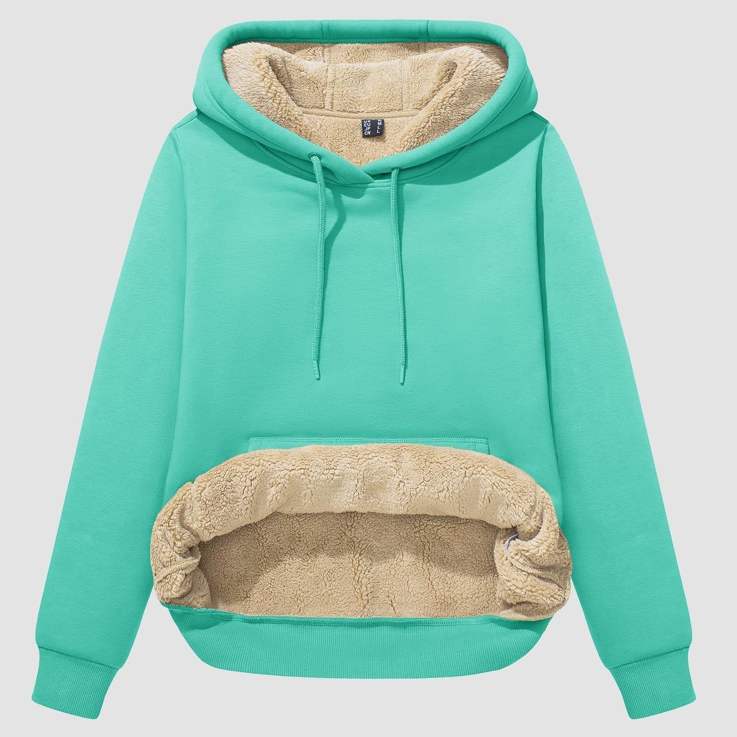 Nadine - Gezellige sherpa hoodie met fleecevoering en zak