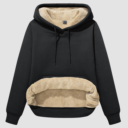 Nadine - Gezellige sherpa hoodie met fleecevoering en zak