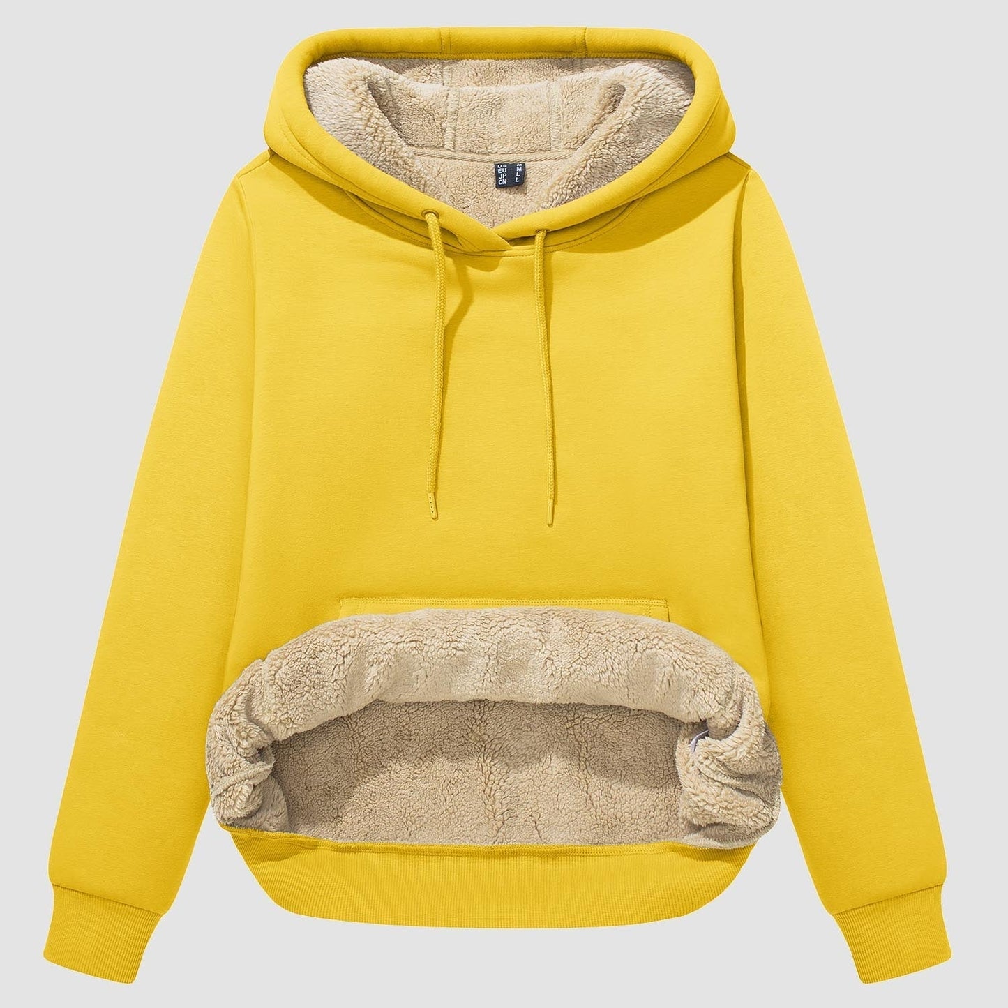 Nadine - Gezellige sherpa hoodie met fleecevoering en zak