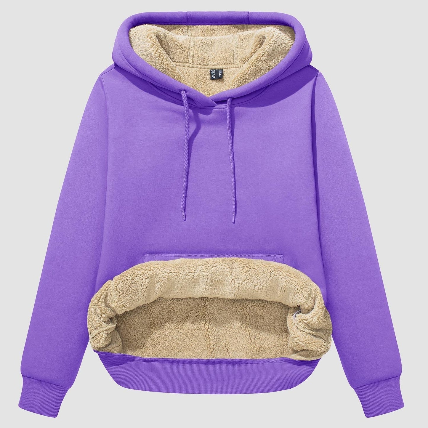 Nadine - Gezellige sherpa hoodie met fleecevoering en zak