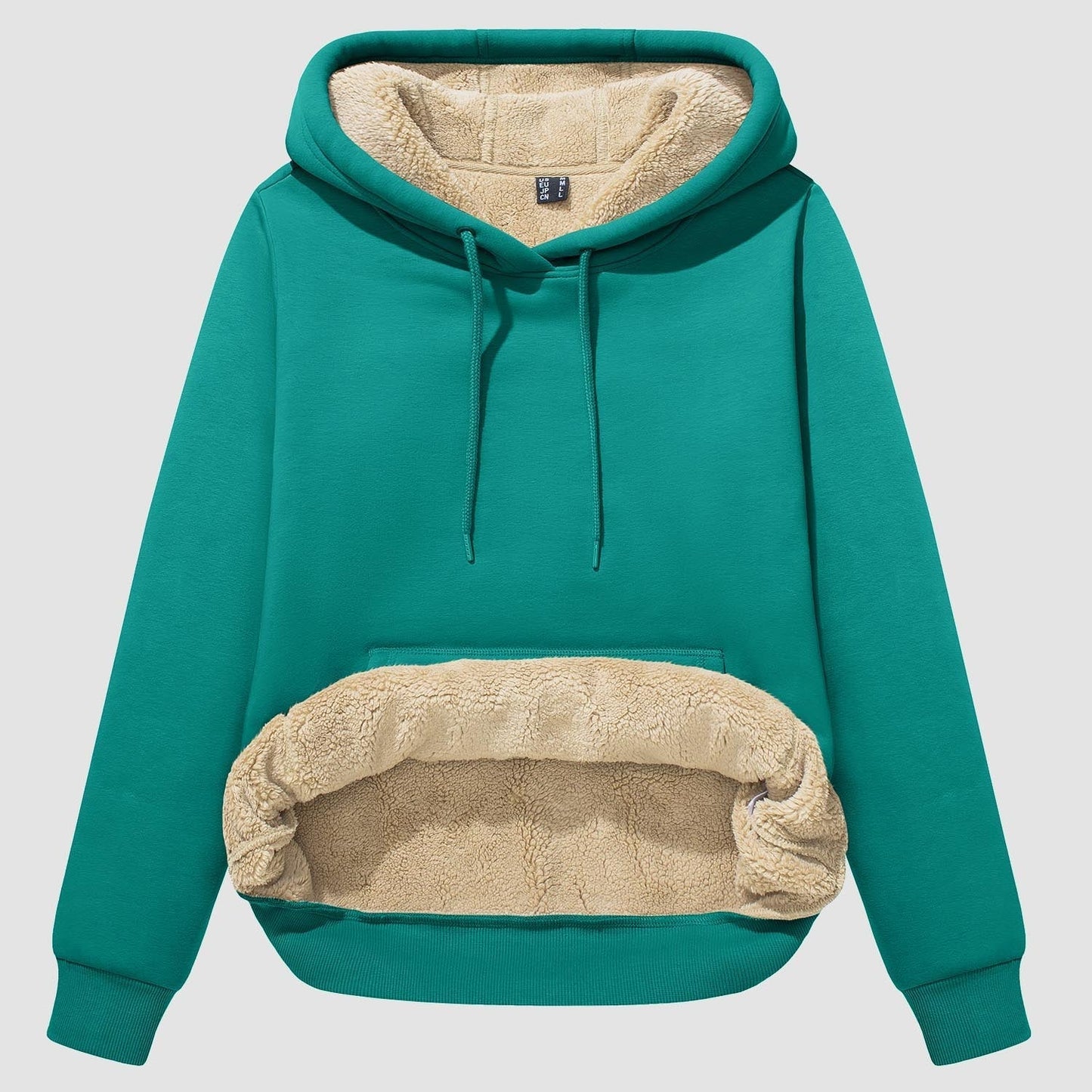 Nadine - Gezellige sherpa hoodie met fleecevoering en zak