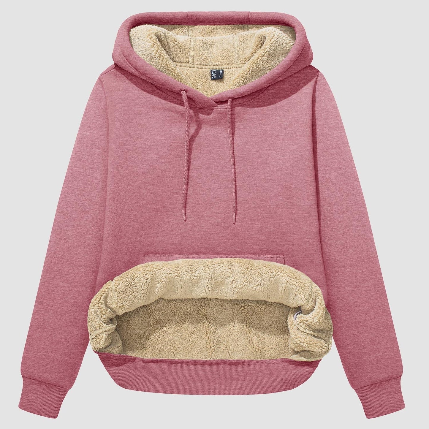 Nadine - Gezellige sherpa hoodie met fleecevoering en zak