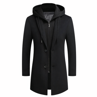 Lucas - Heren Wollen Trenchcoat