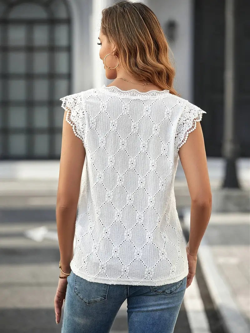 ByJules - Witte blouse met kant