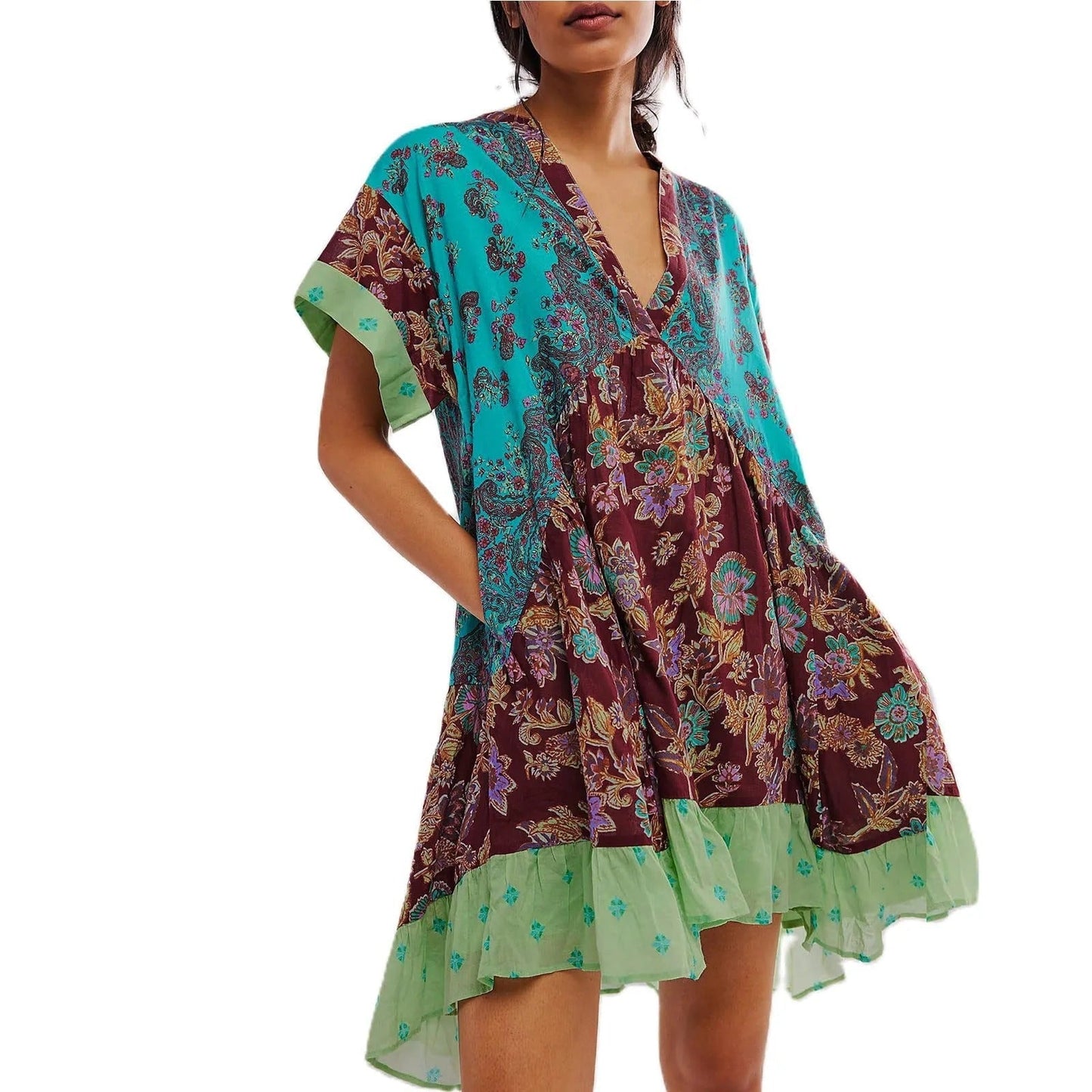 SoSoof - Boho jurk met v-hals