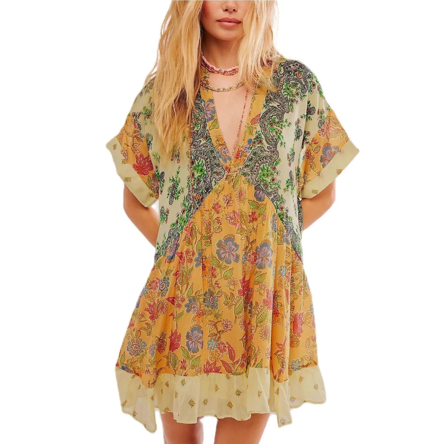 SoSoof - Boho jurk met v-hals