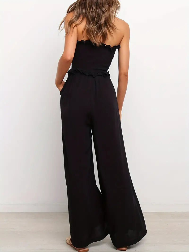 MiSun - Chique zwarte bandeau jumpsuit