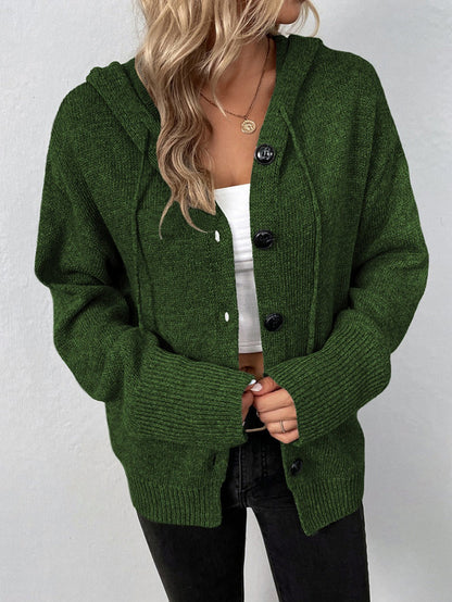 Zara - Groene cardigan met capuchon