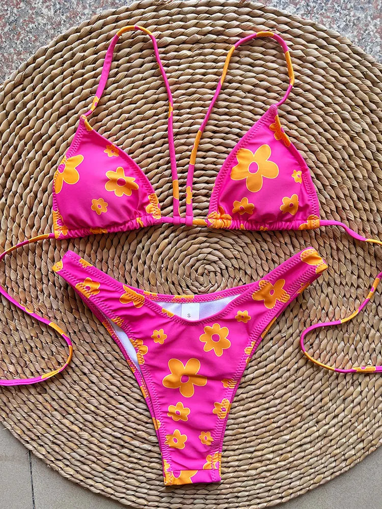 SoSoof - Brazilian bikini met bloemenprint