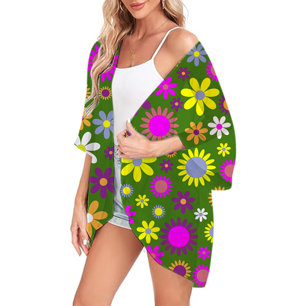 SandRoze - Bloemenprint kimono