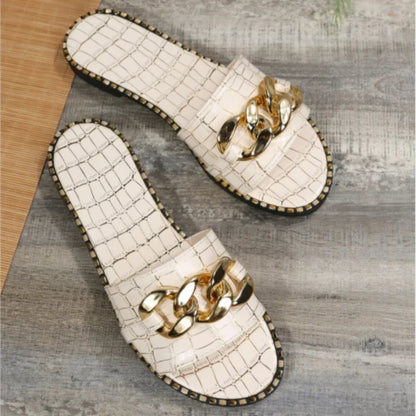 RuBella - Slippers met gouden detail