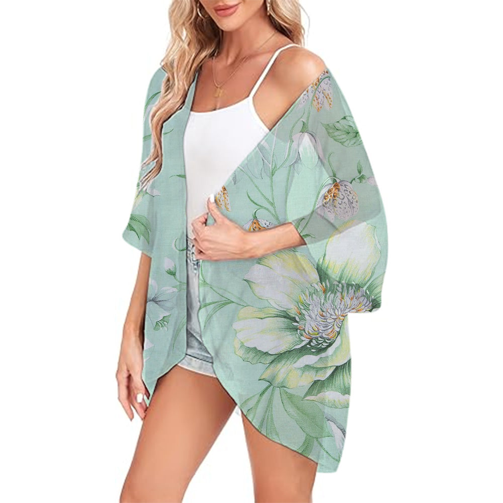 SandRoze - Bloemenprint kimono