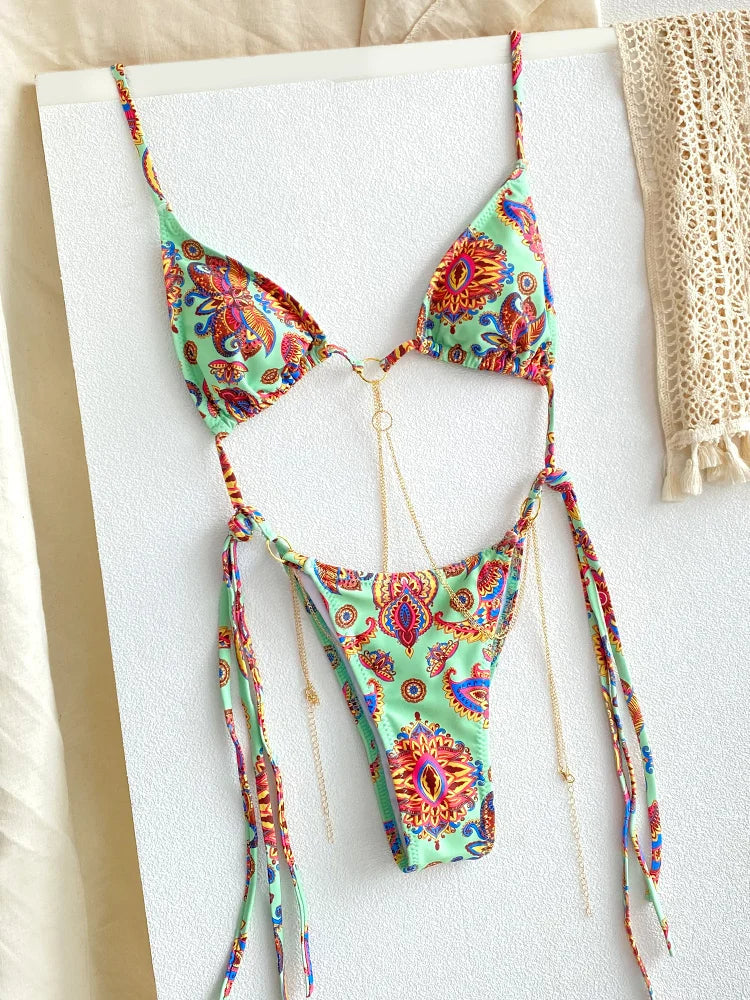 SoSoof - Brazilian bikini met ketting detail