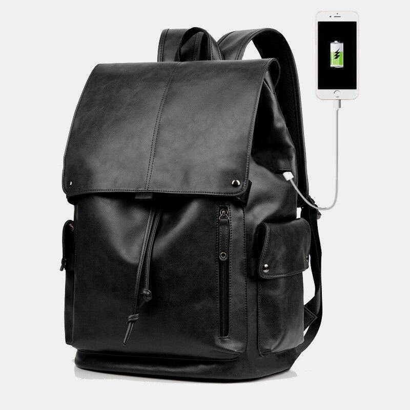 ByMax - Herenrugzak met opladen via USB - geschikt voor een laptop van 13,3 inch