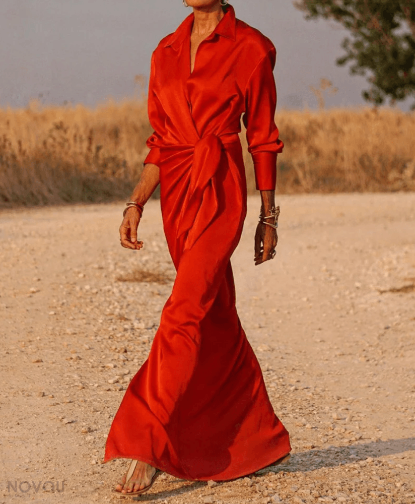 Evelien - Comfortabele en gedurfde elegante lange jurk