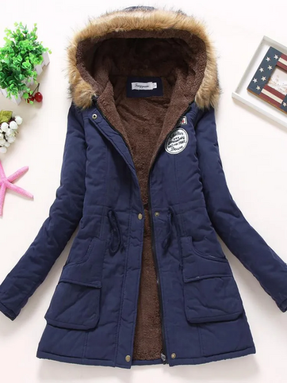 Sophia Slim-fit Parka met Capuchon - Comfortabel & Stijlvol