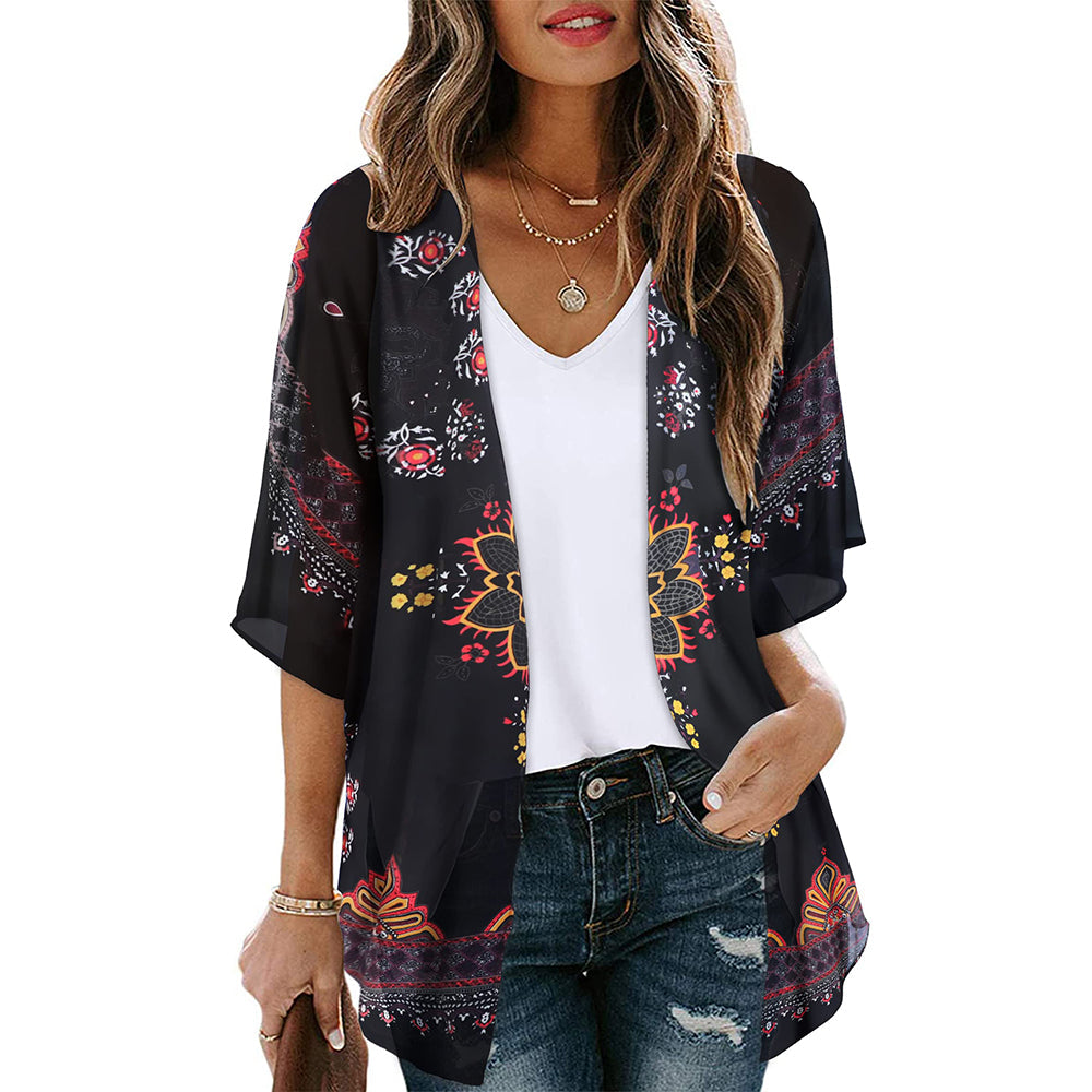 SandRoze- Kimono met bloemen