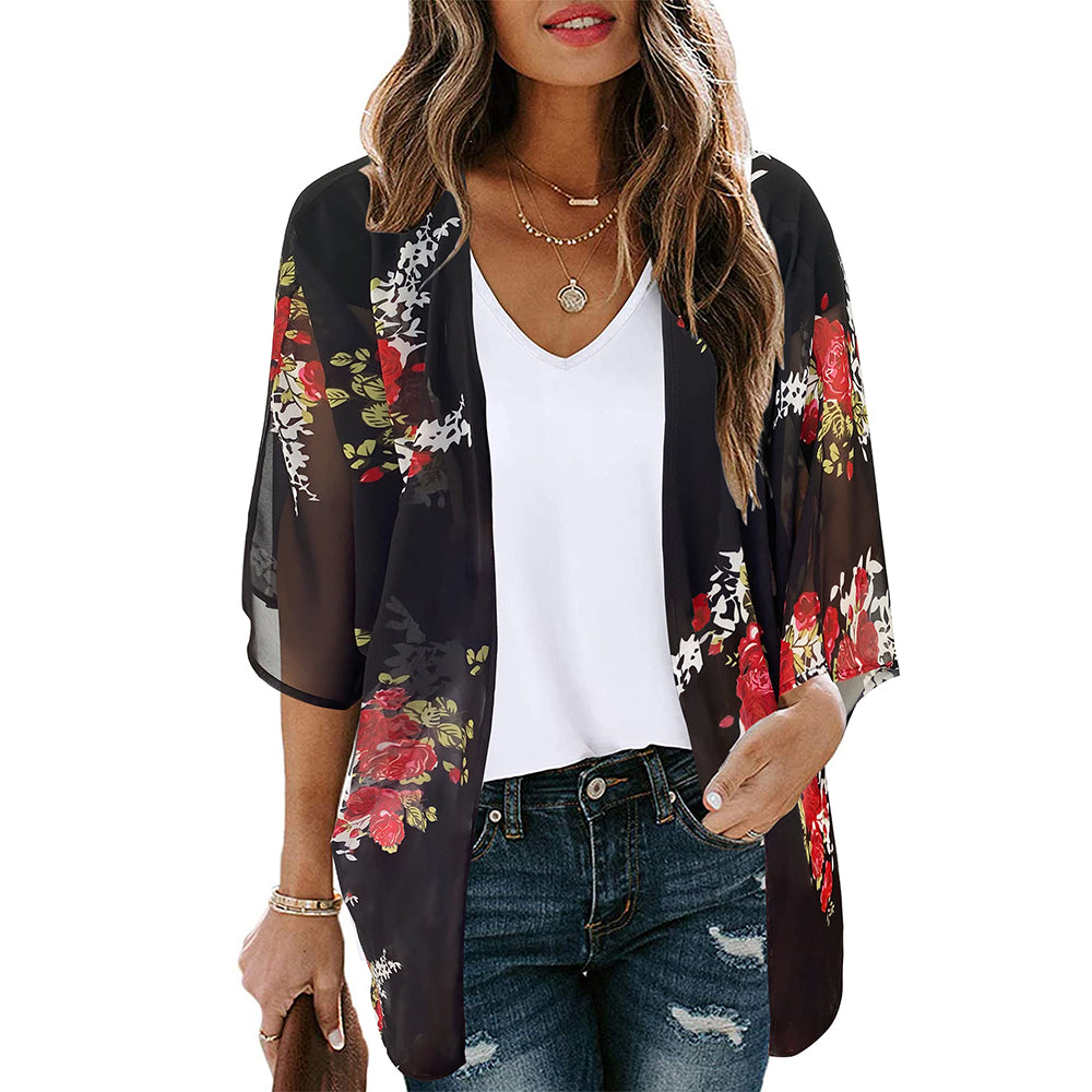 SandRoze- Kimono met bloemen