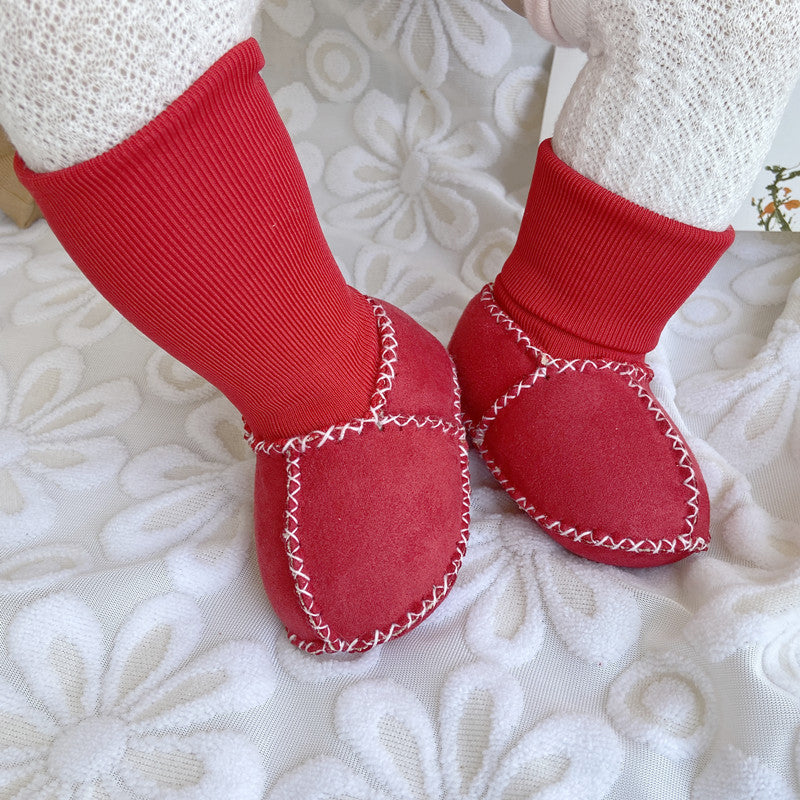 Warme bontpantoffels voor baby's en peuters