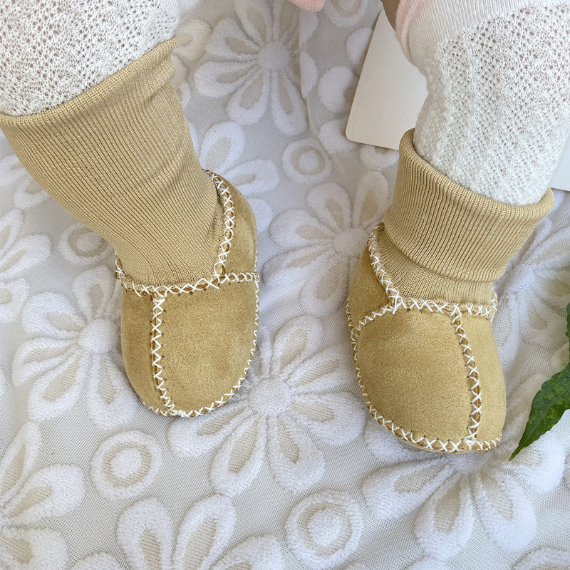 Warme bontpantoffels voor baby's en peuters